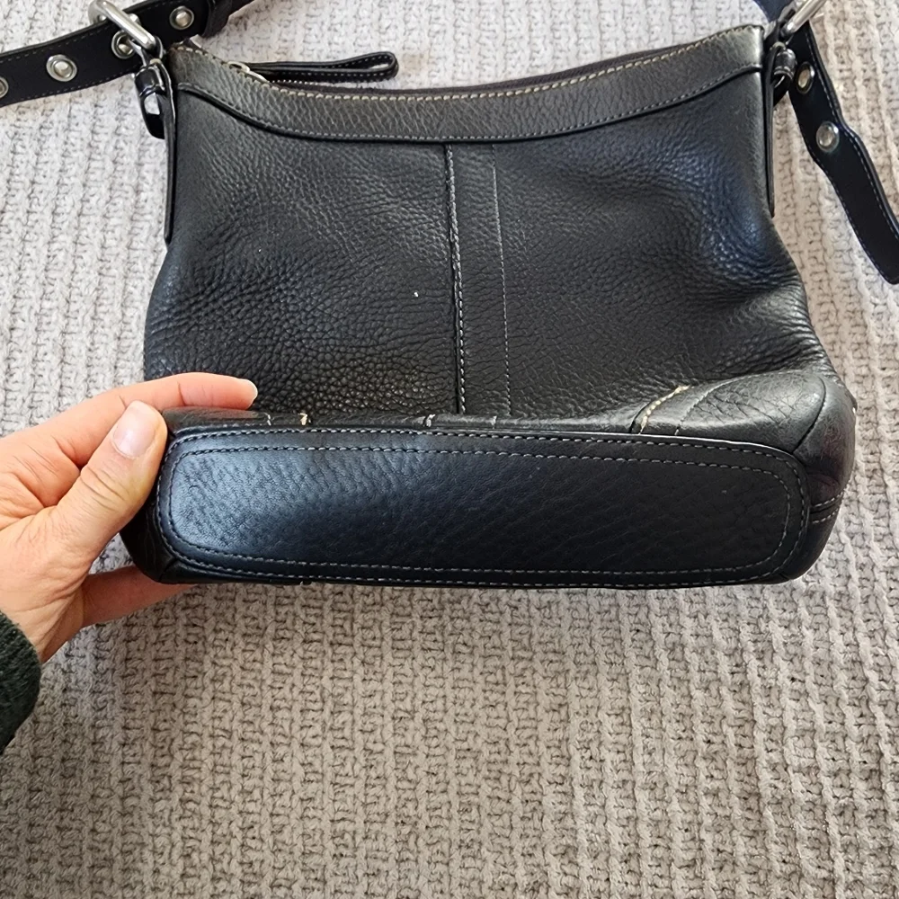 Coach Black Leather Crossbody Bag